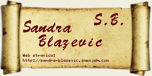 Sandra Blažević vizit kartica